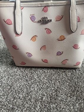 Coach Pink Printed Snail Tote Bag